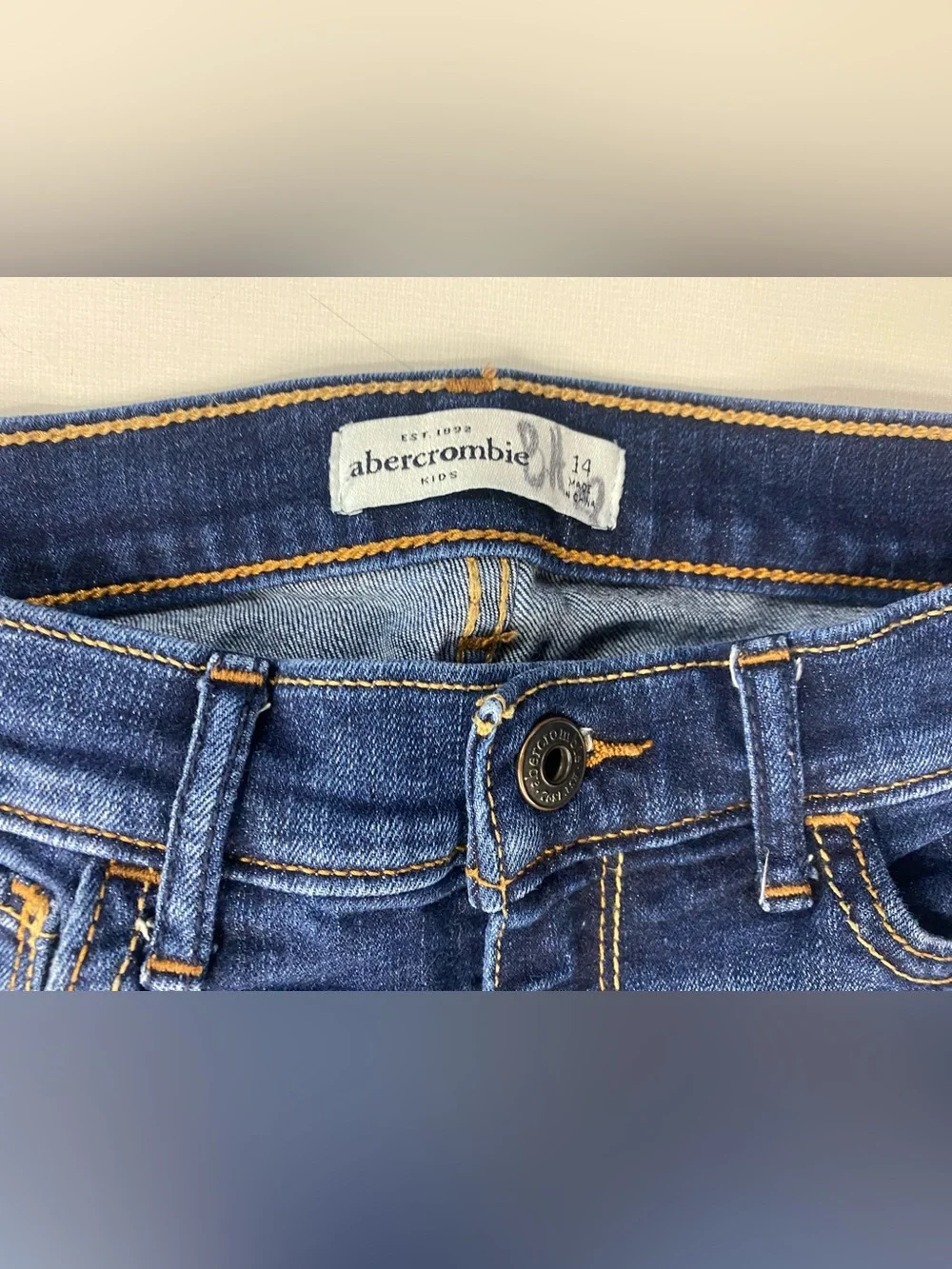 Abercrombie Kids Size 14 Dark Wash Skinny Jeans Stretch Denim Girls Teen Y2K
